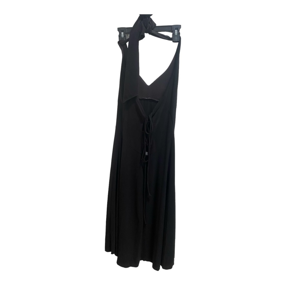 Venus Black Halter Dress,‎ Ties up the back, size Large - Picture 2 of 7